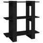 Voir la diapositive 2 : VIDAXL Bibliotheque/Separateur de piece Noir 80x30x123,5 cm
