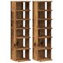 Voir la diapositive 2 : VIDAXL Armoires à chaussures 2 pcs vieux bois bois d ingénierie