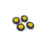 ROLLY TOYS Trac Air Tyres 4 Pneus de Tracteur Noir et Jaune