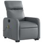 Voir la diapositive 3 : VIDAXL Fauteuil inclinable de massage Gris Similicuir