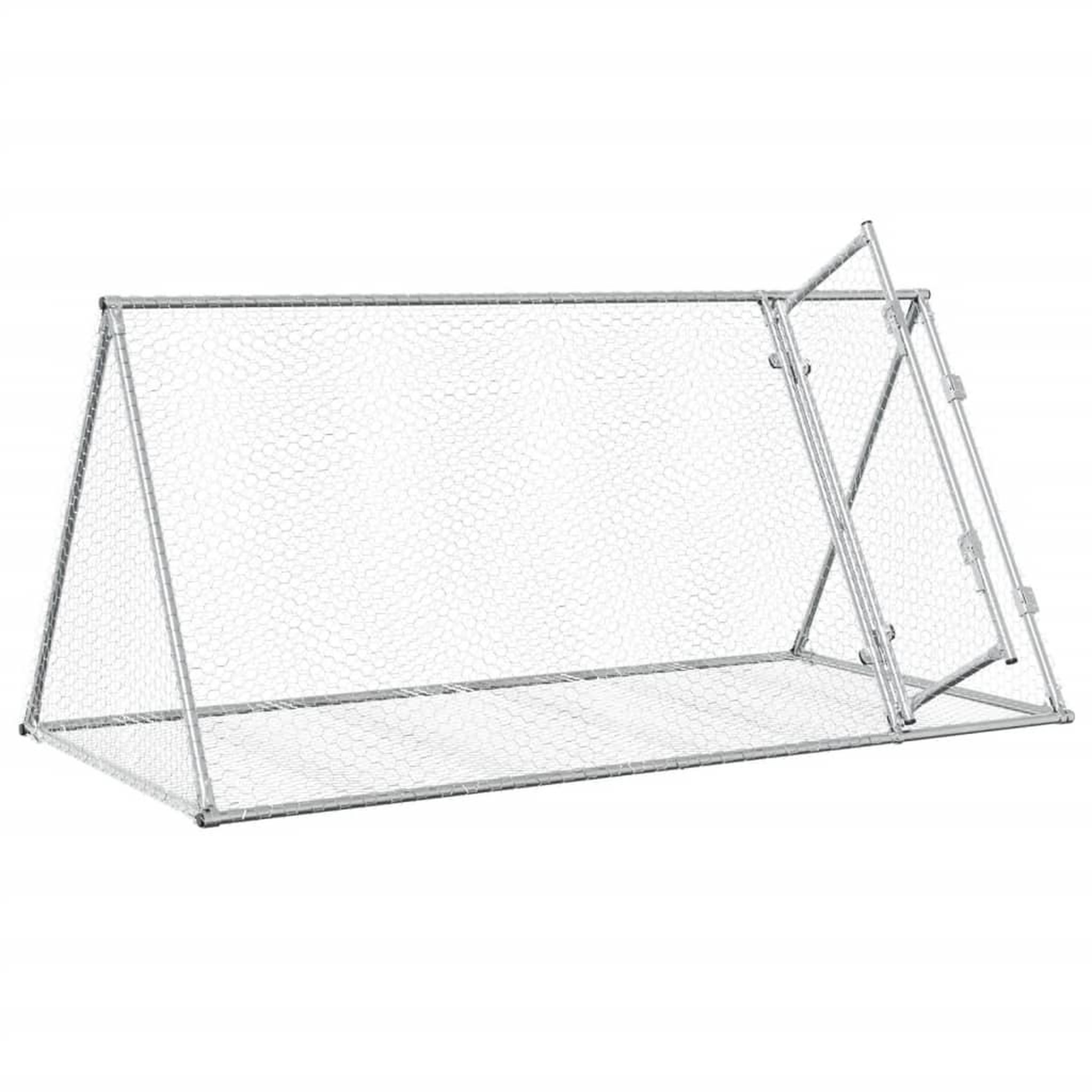 Voir la diapositive 4 : VIDAXL Clapier argente 200x105x91 cm acier galvanise