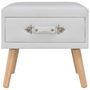 Voir la diapositive 4 : VIDAXL Table de chevet Blanc 40x35x40 cm Similicuir