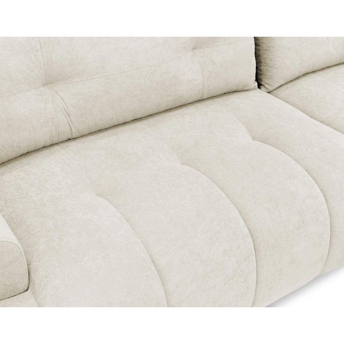 BEST MOBILIER Luzzio - canapé d'angle droit 4 places convertible avec coffre en tissu texturé