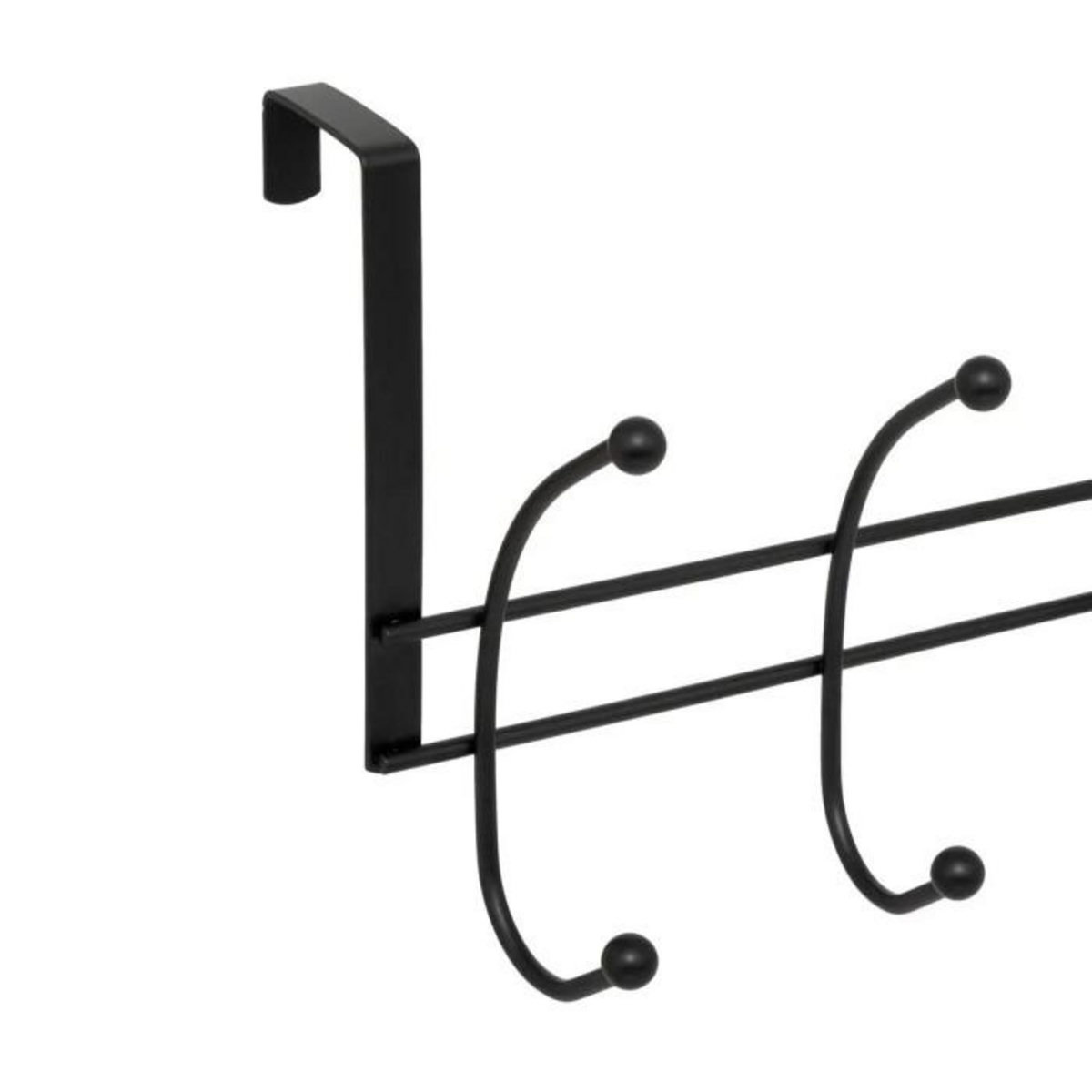 FIVE Patère de Porte en Métal  10 têtes  42cm Noir