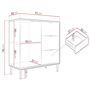 Voir la diapositive 4 : BEST MOBILIER Hope - buffet bas 91 cm - 3 tiroirs et 1 porte