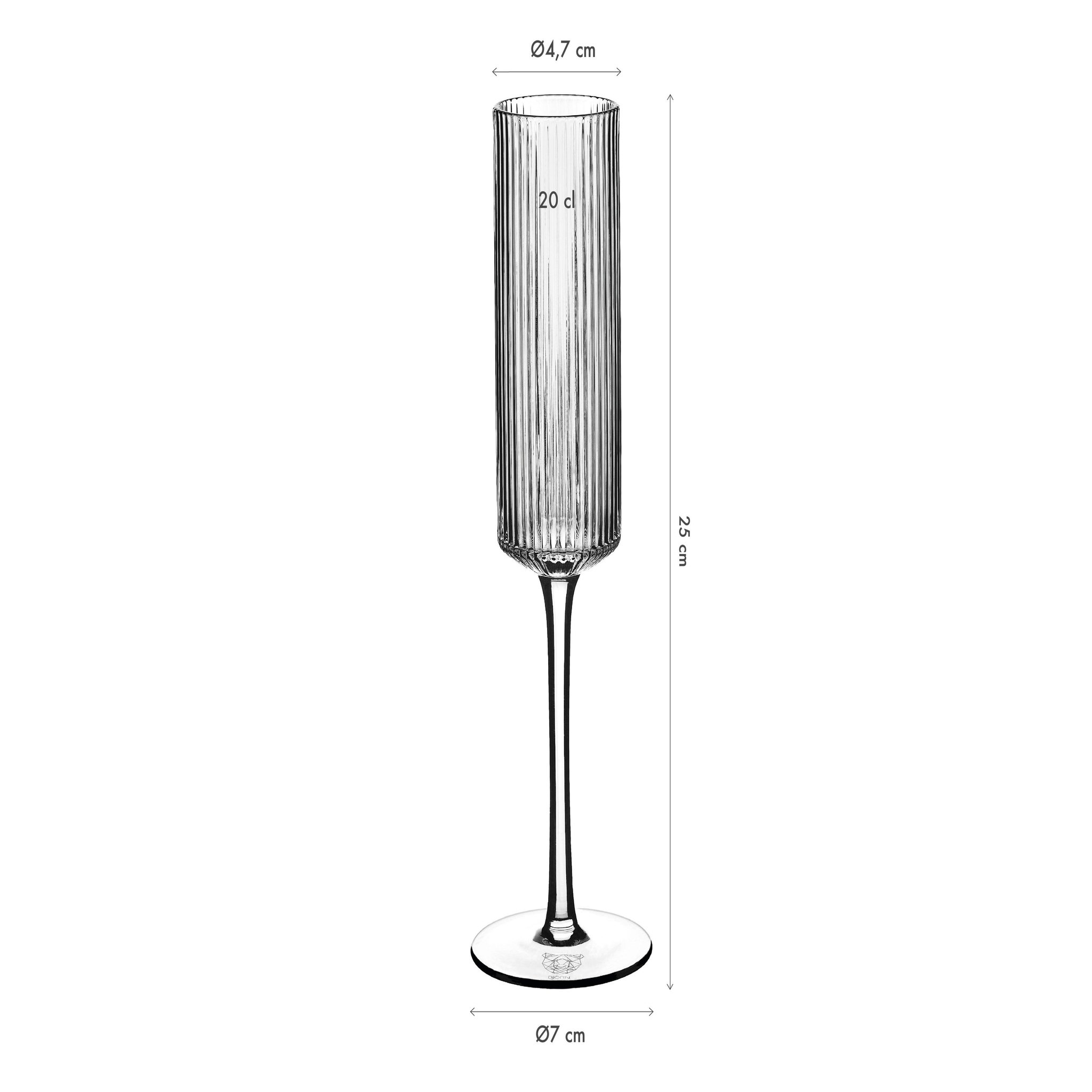 Voir la diapositive 3 : BJORN Flûte 20cl linje - 6 pièces