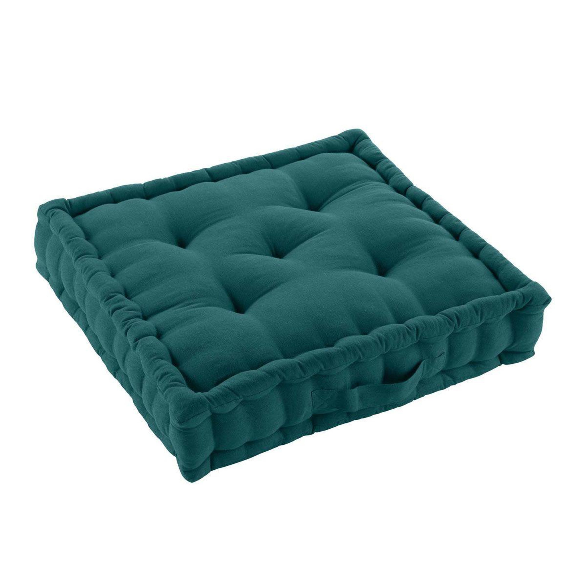 Voir la diapositive 2 : Douceur d'Intérieur Coussin de Sol  Twily  50x50cm Emeraude