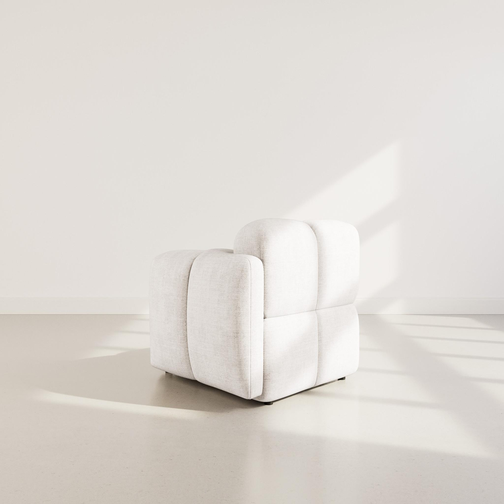 Voir la diapositive 4 : BEST MOBILIER Grace - module d'assise droit en velours texturé