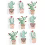 Graine créative 9 stickers 3D - Cactus mexicains 4,5 cm