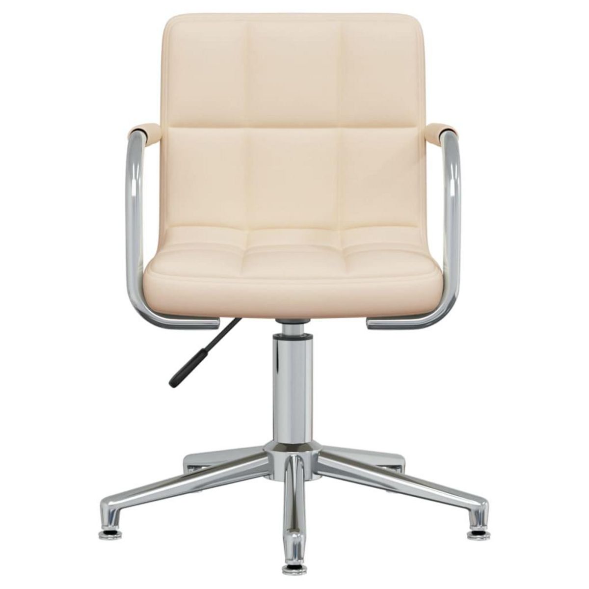 VIDAXL Chaise pivotante de bureau Creme Tissu
