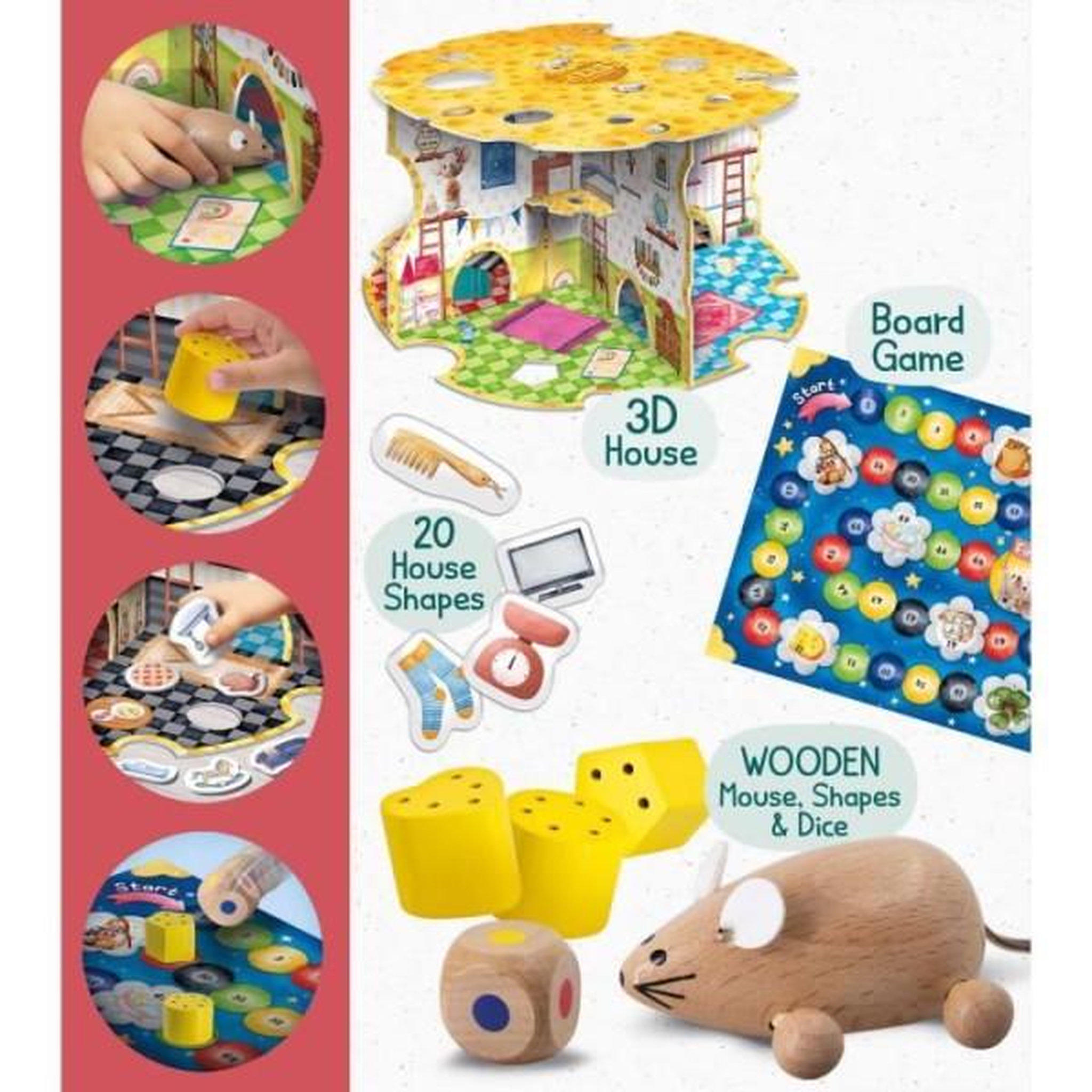 Voir la diapositive 4 : LISCIANI GIOCHI La maison de la souris - Jeu Montessori - MONTESSORI BOIS - Maison de Souris, Jeux d'Associations