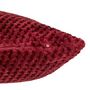 Voir la diapositive 2 : ATMOSPHERA Coussin Jacquard en Flanelle  Lyno  40x40cm Rouge Grenat