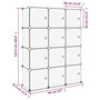 Voir la diapositive 6 : VIDAXL Cubes de rangement 12 pcs avec portes Transparent PP