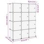 Voir la diapositive 6 : VIDAXL Cubes de rangement 12 pcs avec portes Transparent PP