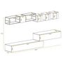 Voir la diapositive 3 : Paris Prix Ensemble Meuble TV Design  Switch III  280cm Naturel & Noir