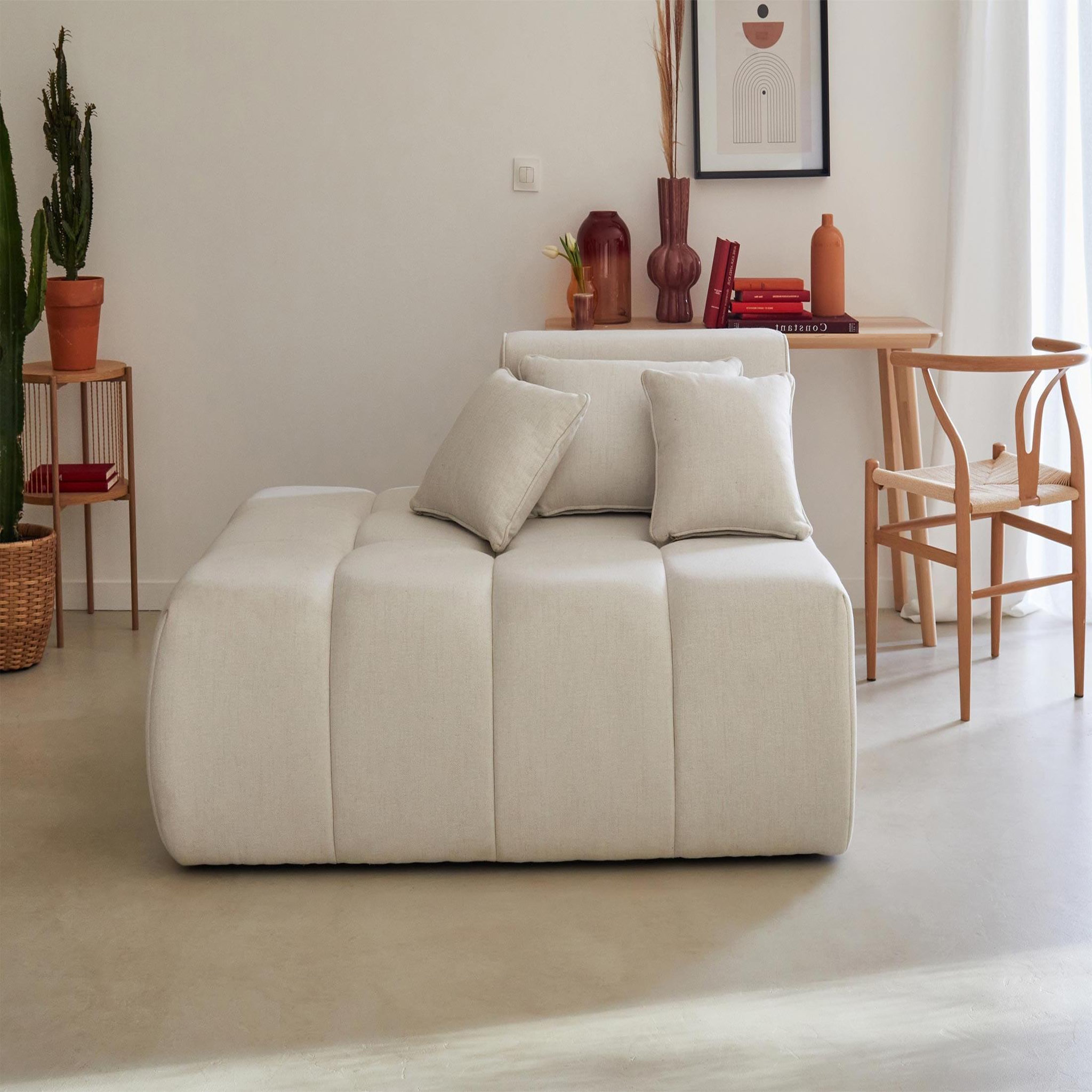 Voir la diapositive 2 : BEST MOBILIER Caracas - module d'assise gauche - en tissu