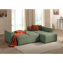 Voir la diapositive 3 : LISA DESIGN Livy - canapé d'angle convertible - avec coffre - en velours côtelé - 5 places - droit