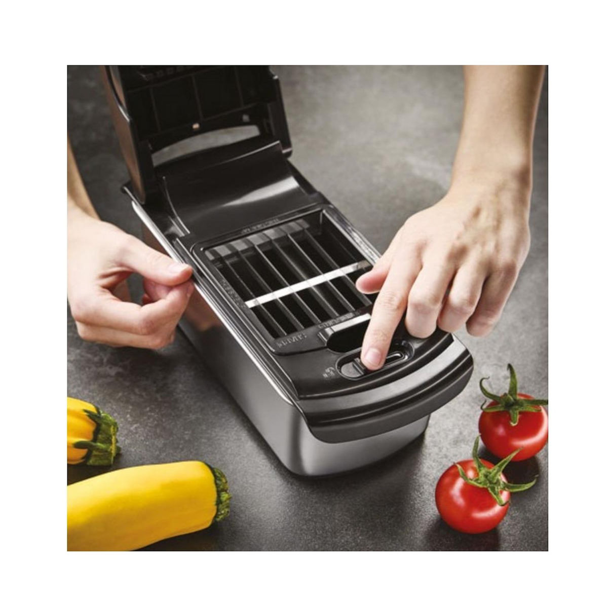 GEFU Coupe légumes en dés et bâtonnets gris noir - 13761