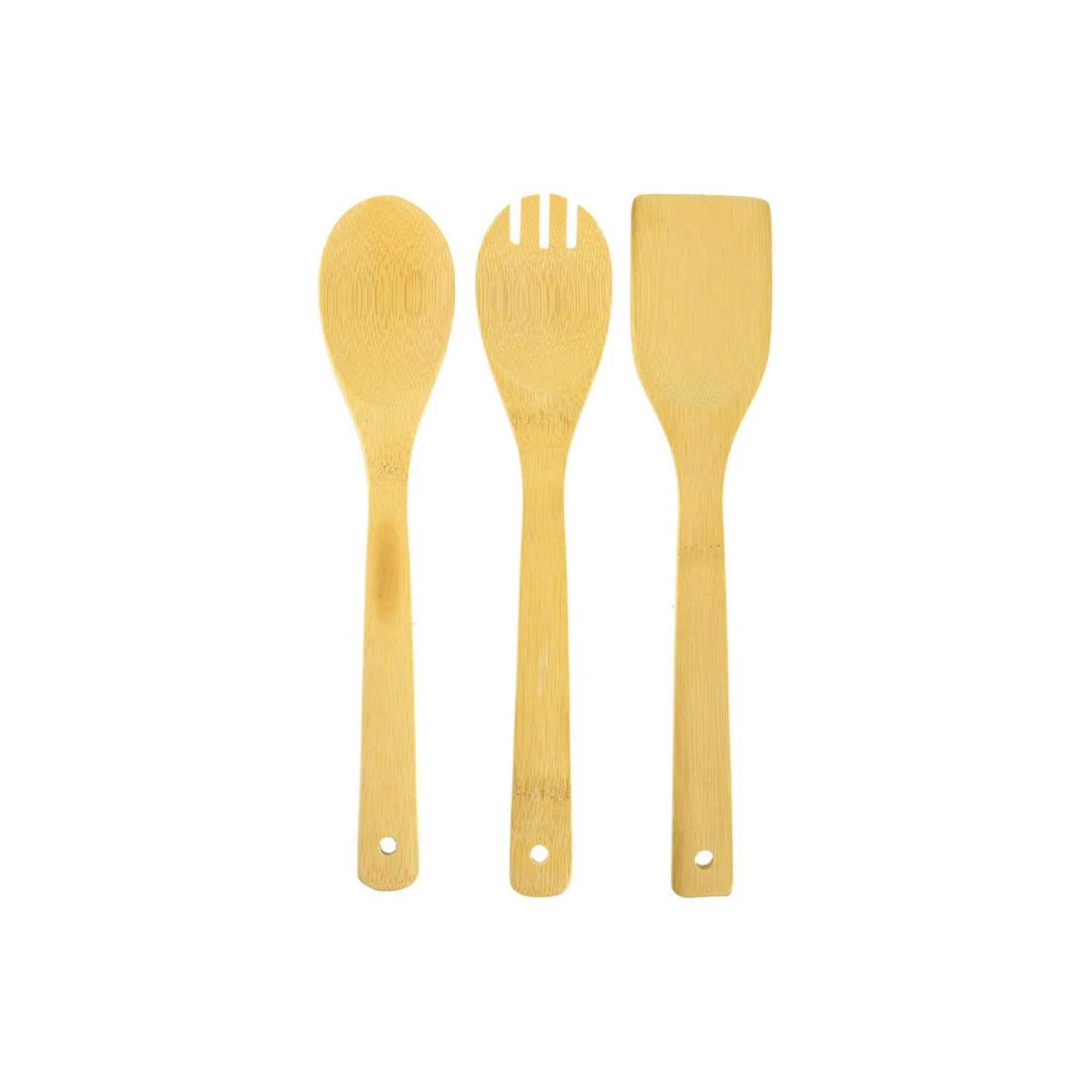 Voir la diapositive 5 : FIVE Lot de 3 Ustensiles & Pots à Epices  Bambou  31cm Naturel