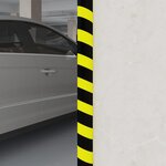 VIDAXL Protecteur d'angle Jaune et noir 4x3x100 cm PU
