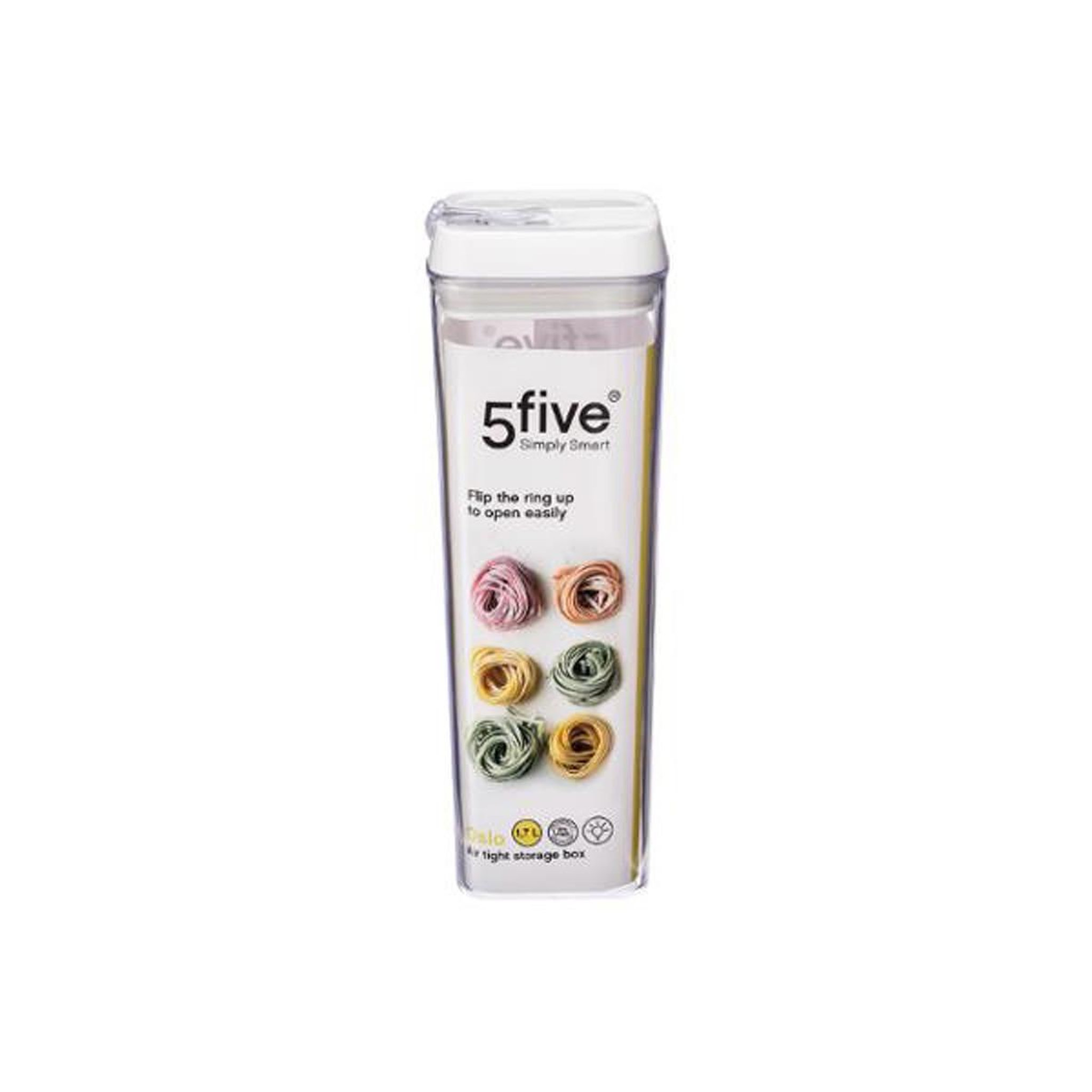 Voir la diapositive 5 : FIVE Bocal en plastique carré  oslo  1,7l transparent