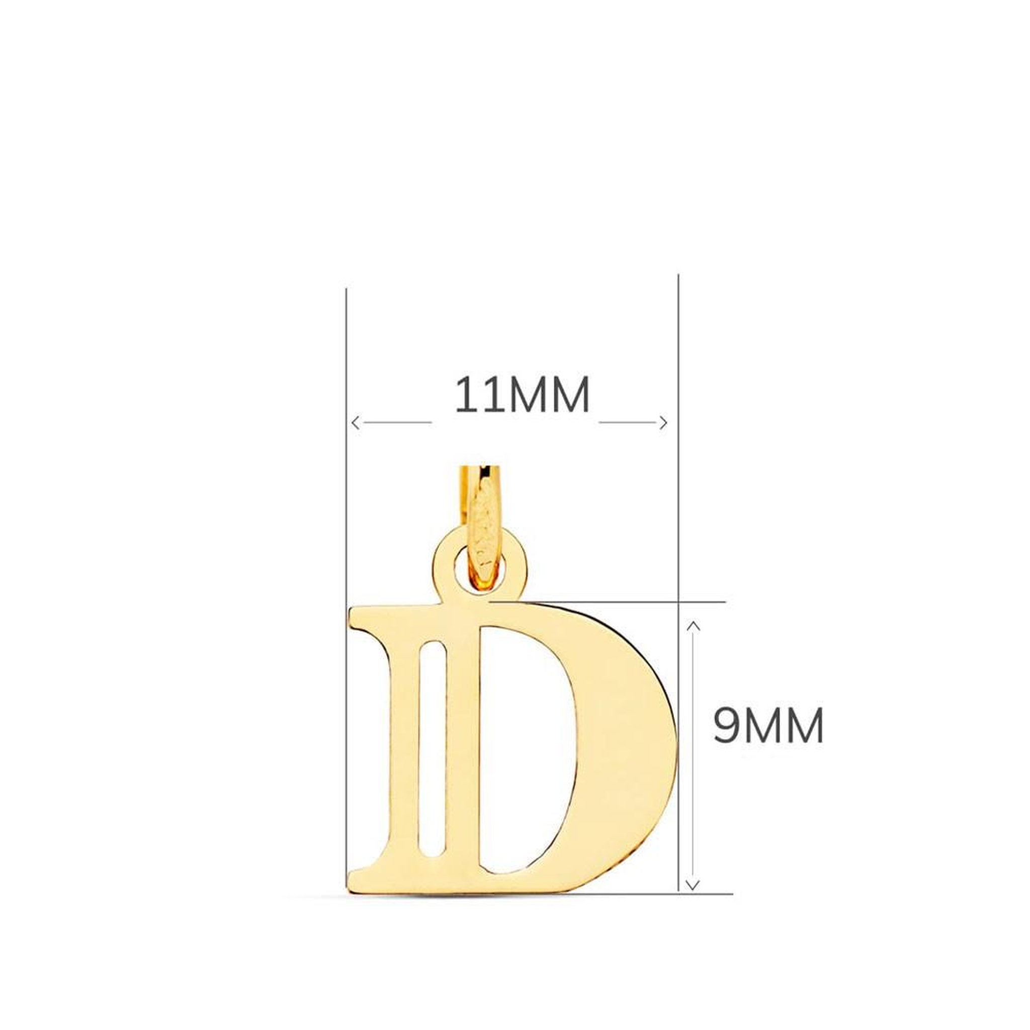 Voir la diapositive 2 : L'ATELIER D'AZUR Collier - Pendentif Lettre  D  Or 750/1000 - Chaine Dorée