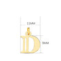 Voir la diapositive 2 : L'ATELIER D'AZUR Collier - Pendentif Lettre  D  Or 750/1000 - Chaine Dorée