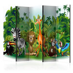Paris Prix Paravent 5 Volets  Jungle Animals  172x225cm