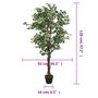 Voir la diapositive 5 : VIDAXL Ficus artificiel 630 feuilles 120 cm vert