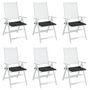 Voir la diapositive 4 : VIDAXL Coussins de chaise jardin lot de 6 noir 50x50x3 cm tissu oxford