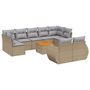 Voir la diapositive 2 : VIDAXL Salon de jardin avec coussins 10 pcs beige resine tressee