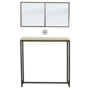 Voir la diapositive 5 : ID MARKET Lot console DETROIT avec miroir 2 bandes design industriel
