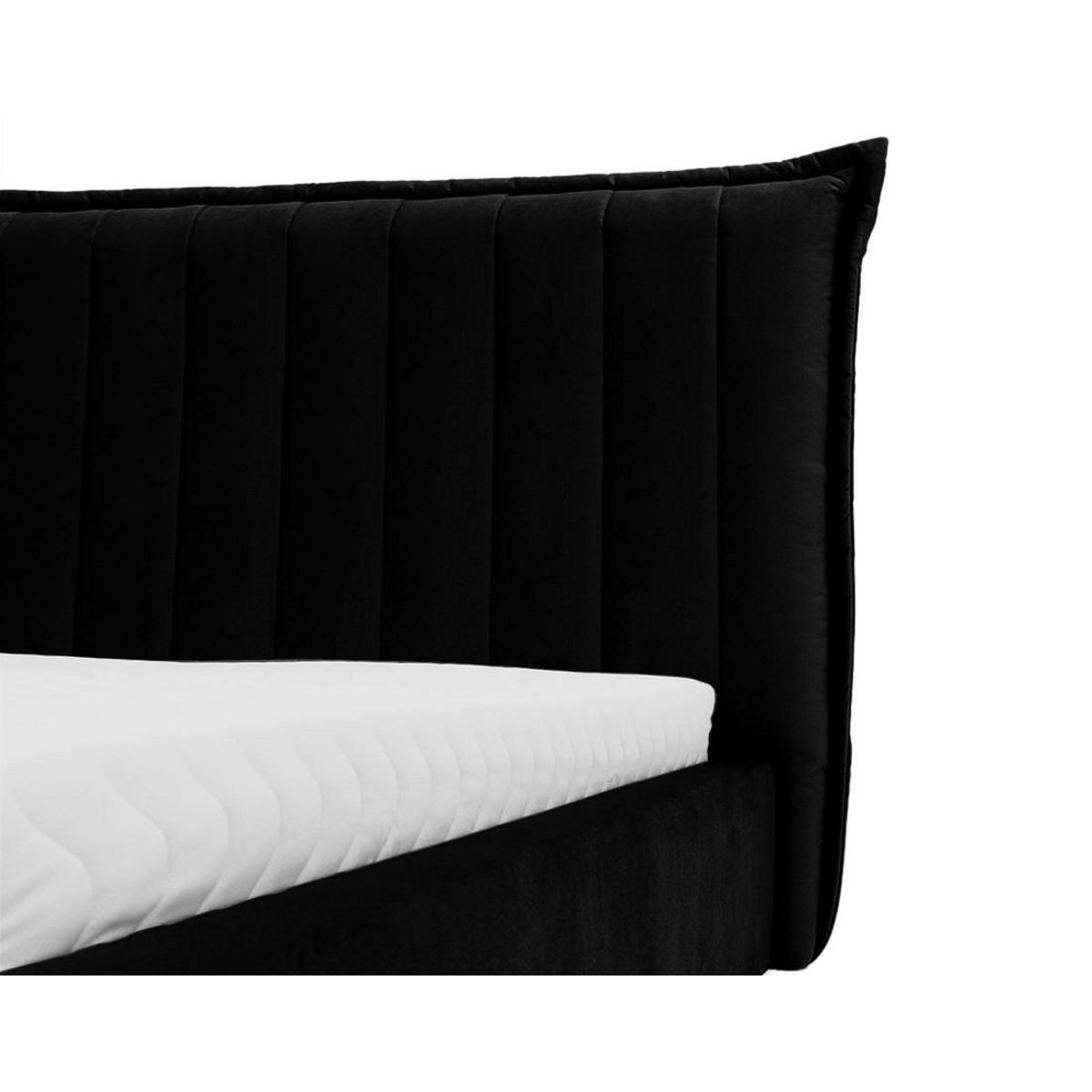 BEST MOBILIER Esmee - lit coffre - 160x200 cm - en velours - sommier inclus