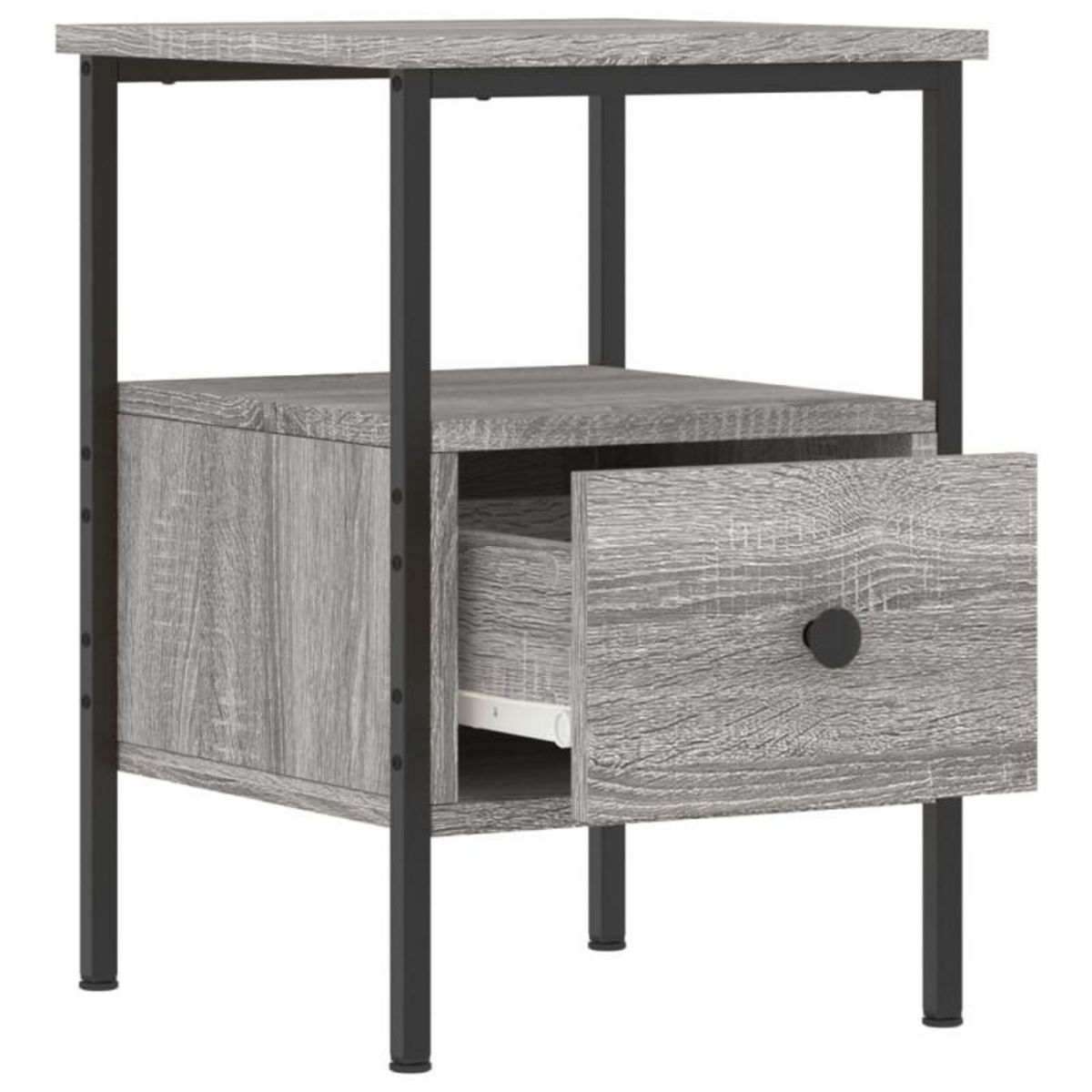 VIDAXL Table de chevet sonoma gris 34x36x50 cm bois d ingénierie