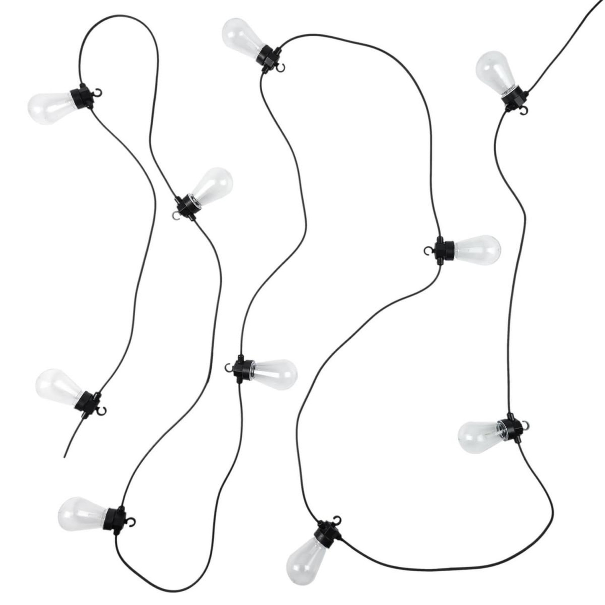 The Home Deco Factory Guirlande lumineuse extérieur  ampoule transparente  5m noir