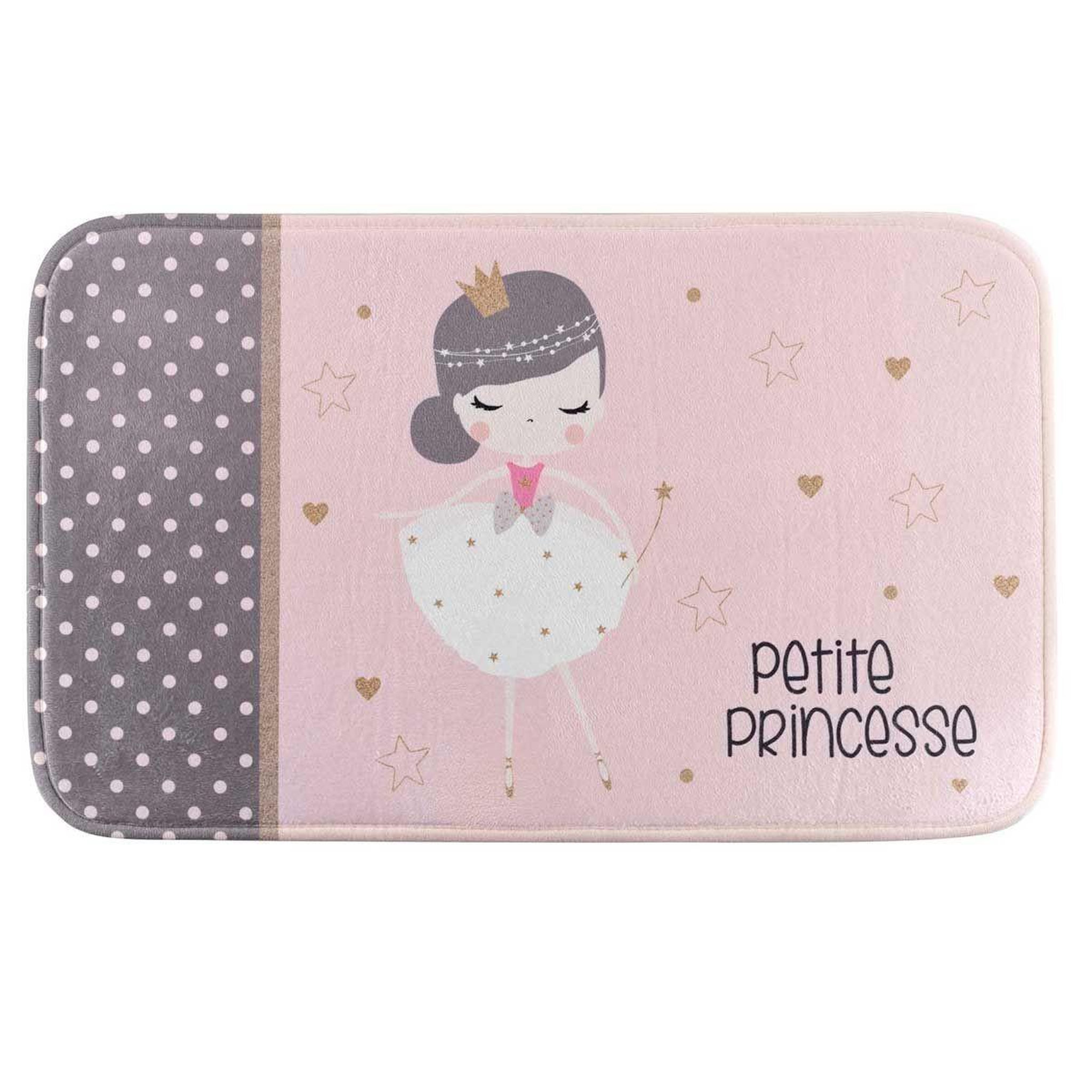 Douceur d'Intérieur Tapis enfant  petite princesse  45x75cm rose