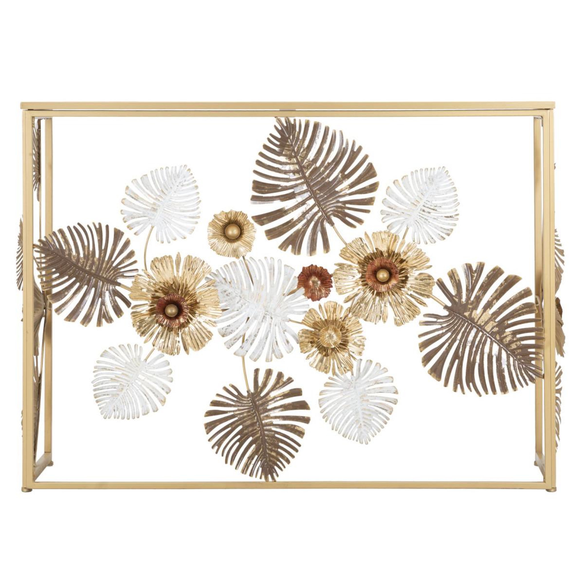 Voir la diapositive 3 : Paris Prix Console design en métal  floris  113 or & blanc