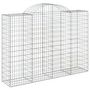 Voir la diapositive 3 : VIDAXL Paniers a gabions arques 2 pcs 200x50x140/160 cm Fer galvanise