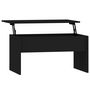 Voir la diapositive 2 : VIDAXL Table basse noir 80x50,5x41,5 cm bois d ingénierie