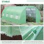 Voir la diapositive 6 : HOMCOM Serre de jardin tunnel 5,9L x 3l x 2H m châssis tubulaire acier galvanisé renforcé 2,5 cm 8 fenêtres 1 porte vert