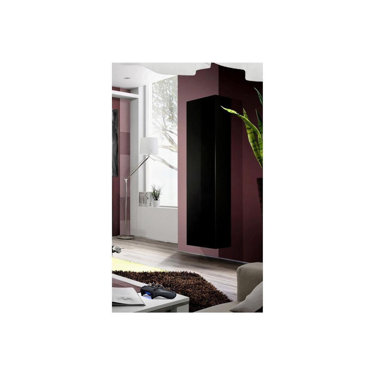Paris Prix Vitrine Murale Design  Fly A1  170cm Noir
