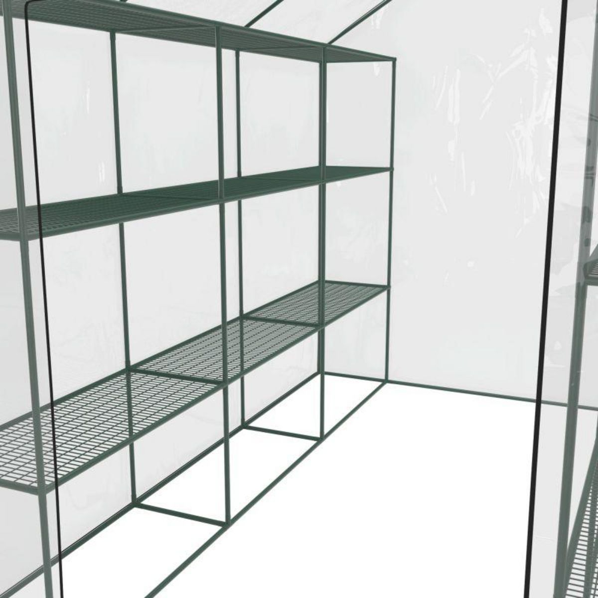 EUROSPEN Serre de Jardin 4m² - avec étagères et porte zipée