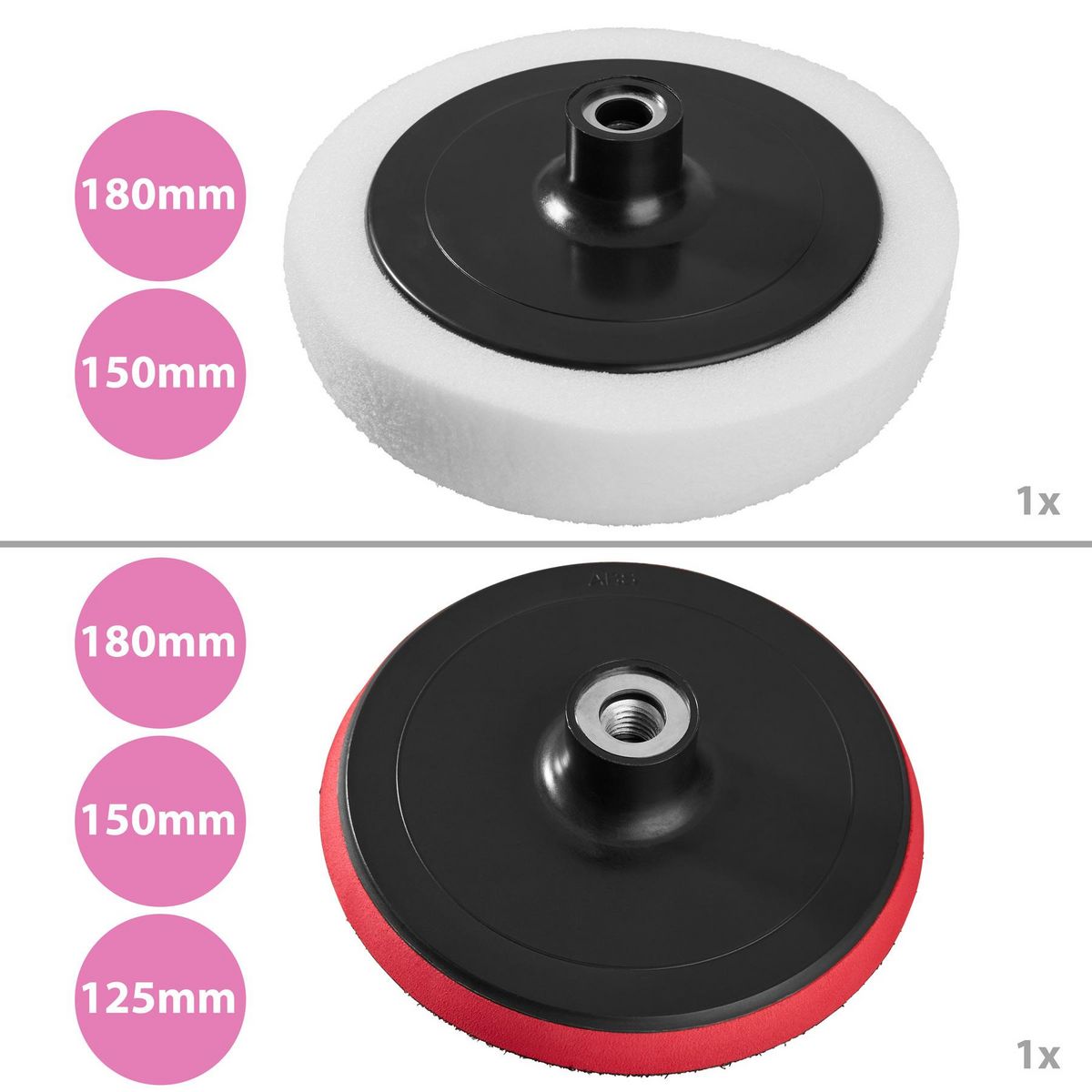 tectake Lustreuse Polisseuse Rotative avec 26 accessoires 1400 W rouge