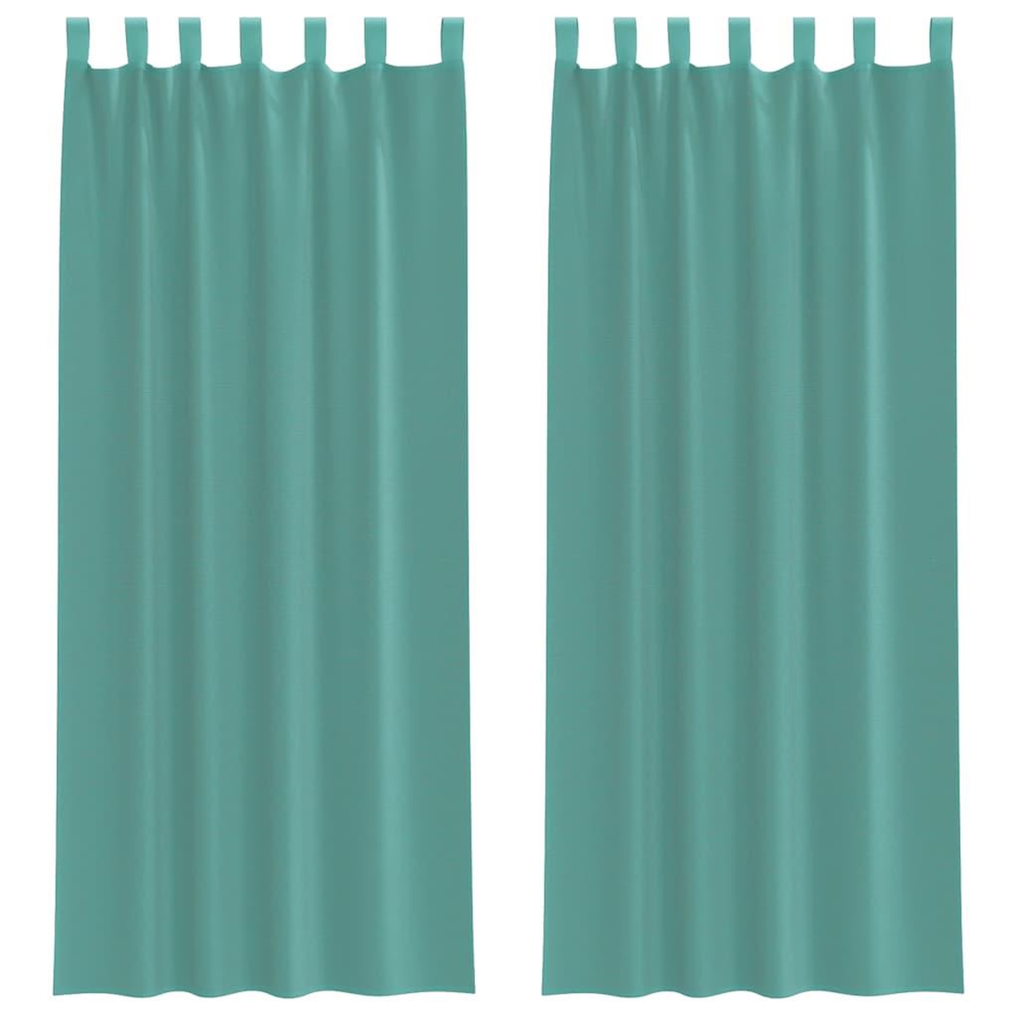 Voir la diapositive 2 : VIDAXL Rideaux en voile avec passe-tringles 2 pcs turquoise