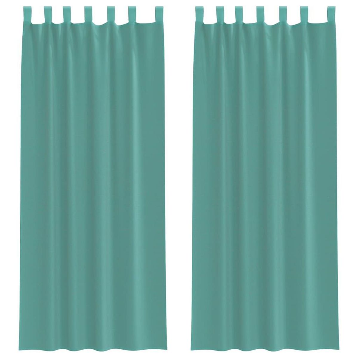 VIDAXL Rideaux en voile avec passe-tringles 2 pcs turquoise