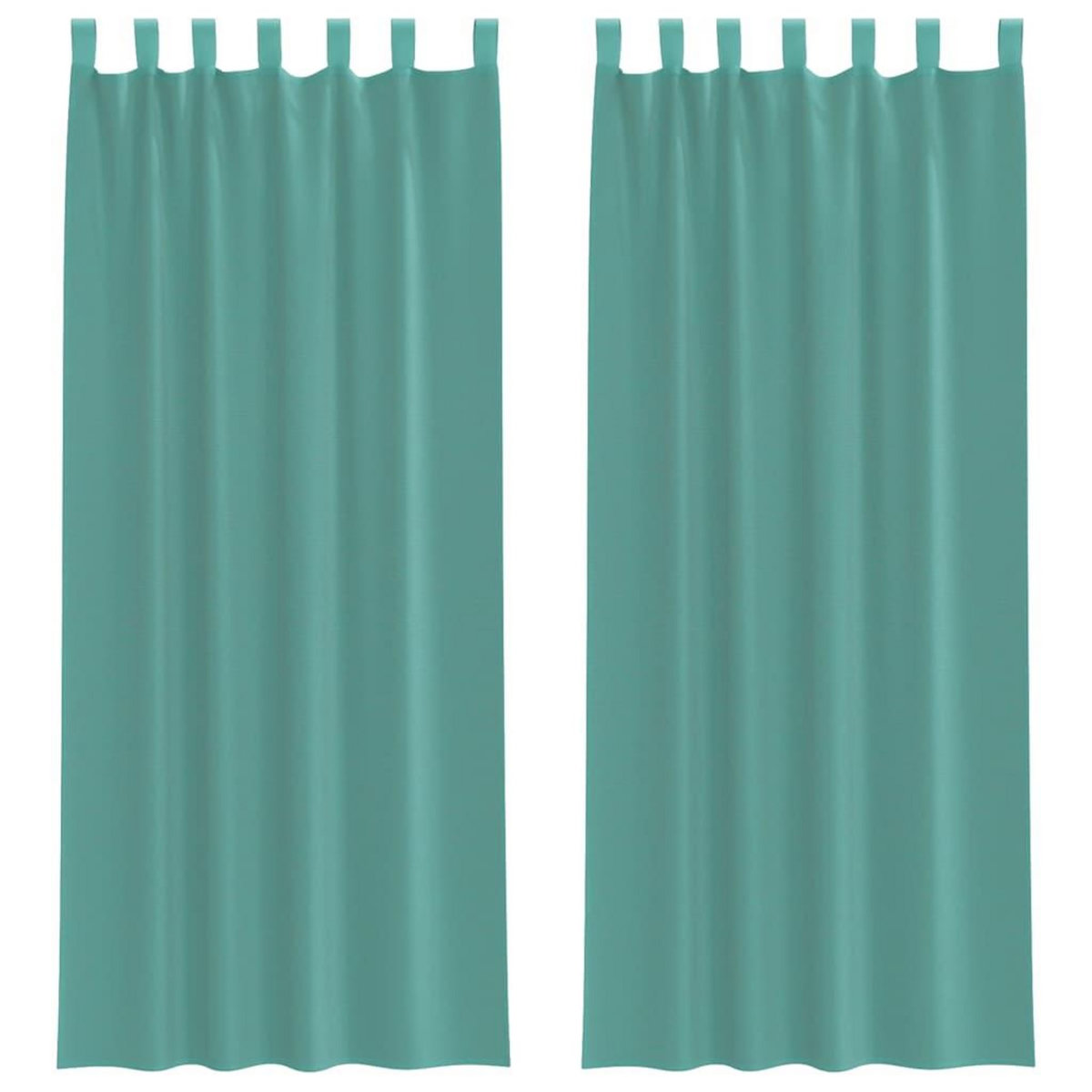 VIDAXL Rideaux en voile avec passe-tringles 2 pcs turquoise