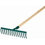 Leborgne Râteau 16 dents courbes - manche bois certifié PEFC 100%