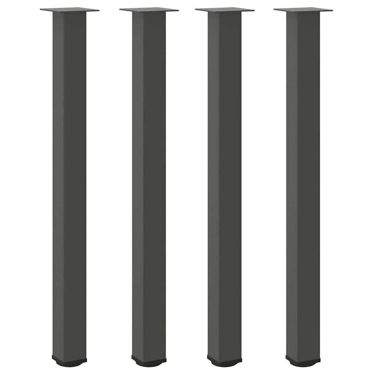 VIDAXL Pieds de table basse anthracite 4 pcs 110-112 cm acier