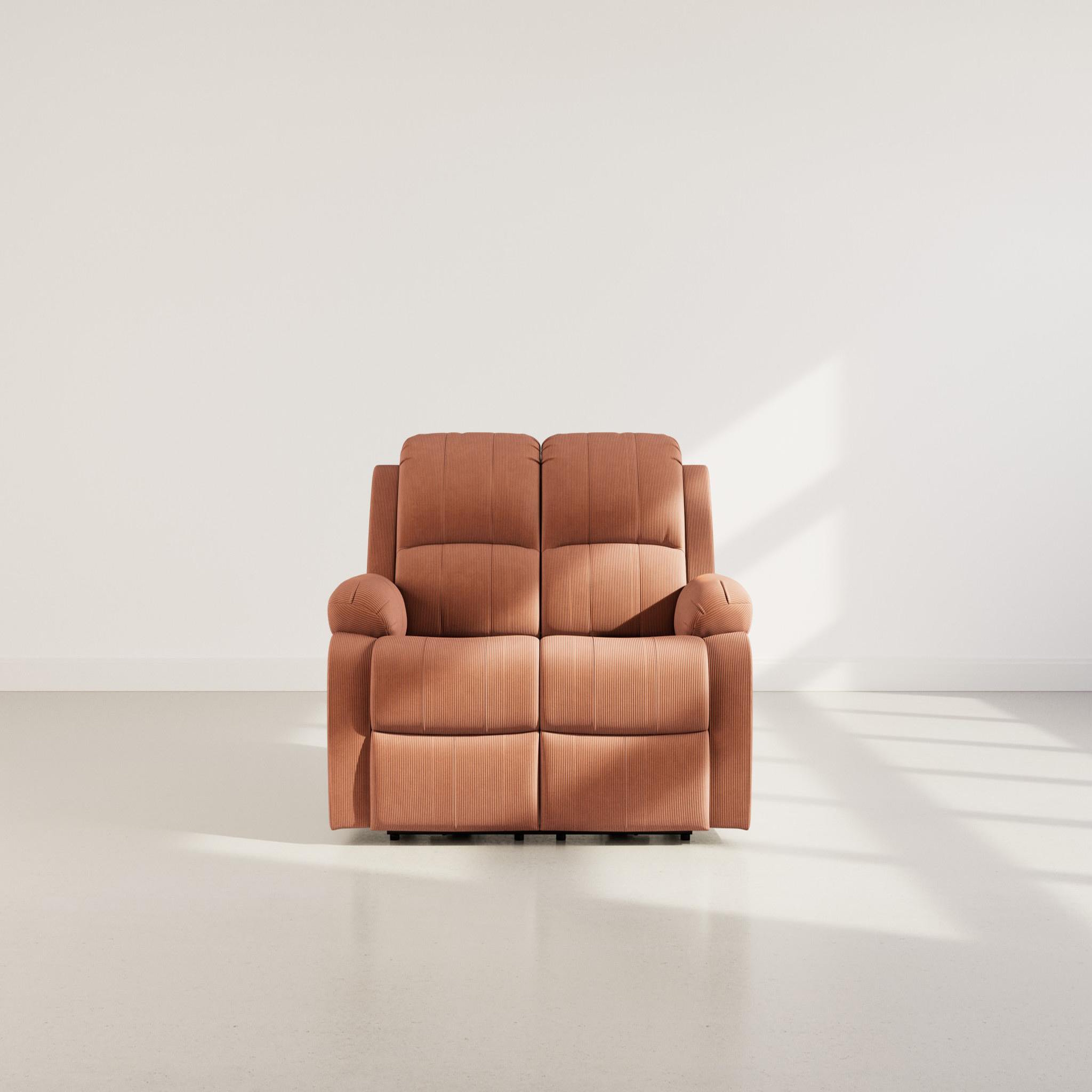 Voir la diapositive 2 : BEST MOBILIER Armand - canapé 2 places relax électrique en velours côtelé