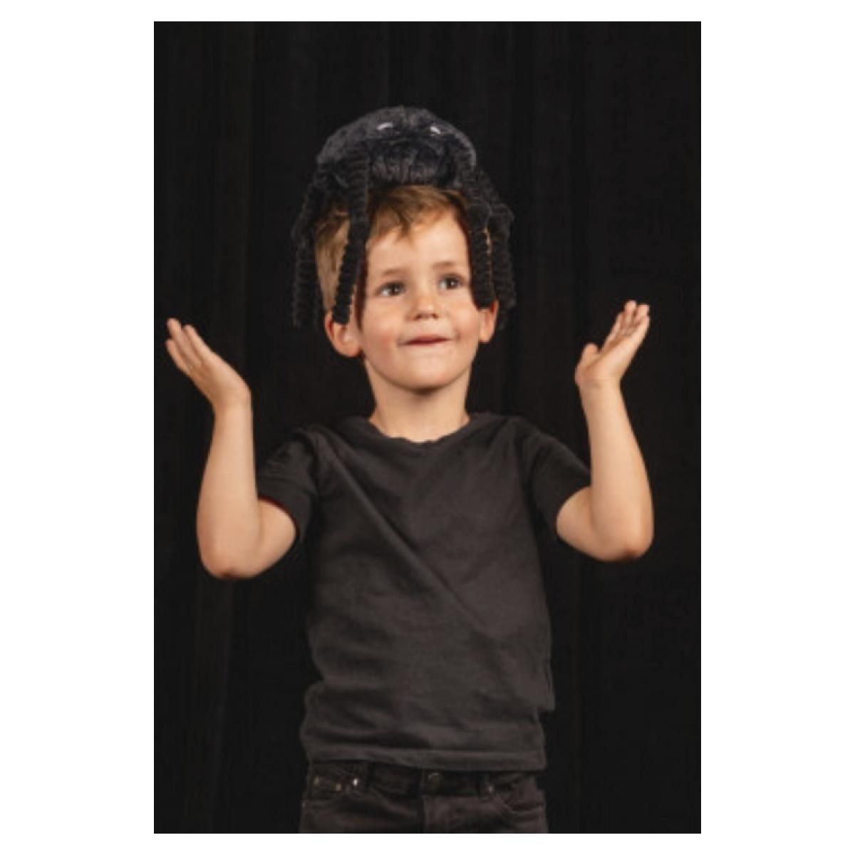 LES DEGLINGOS Peluche Ptipotos - araignee noire